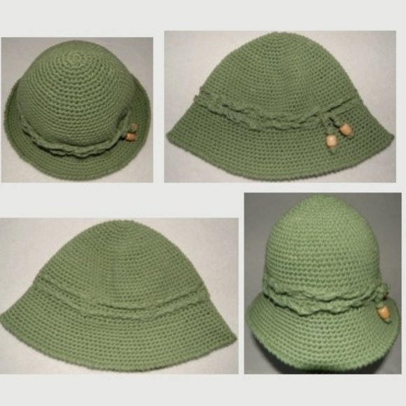 NEW Handmade Spring Sun Hat, Green - Picture 1 of 6
